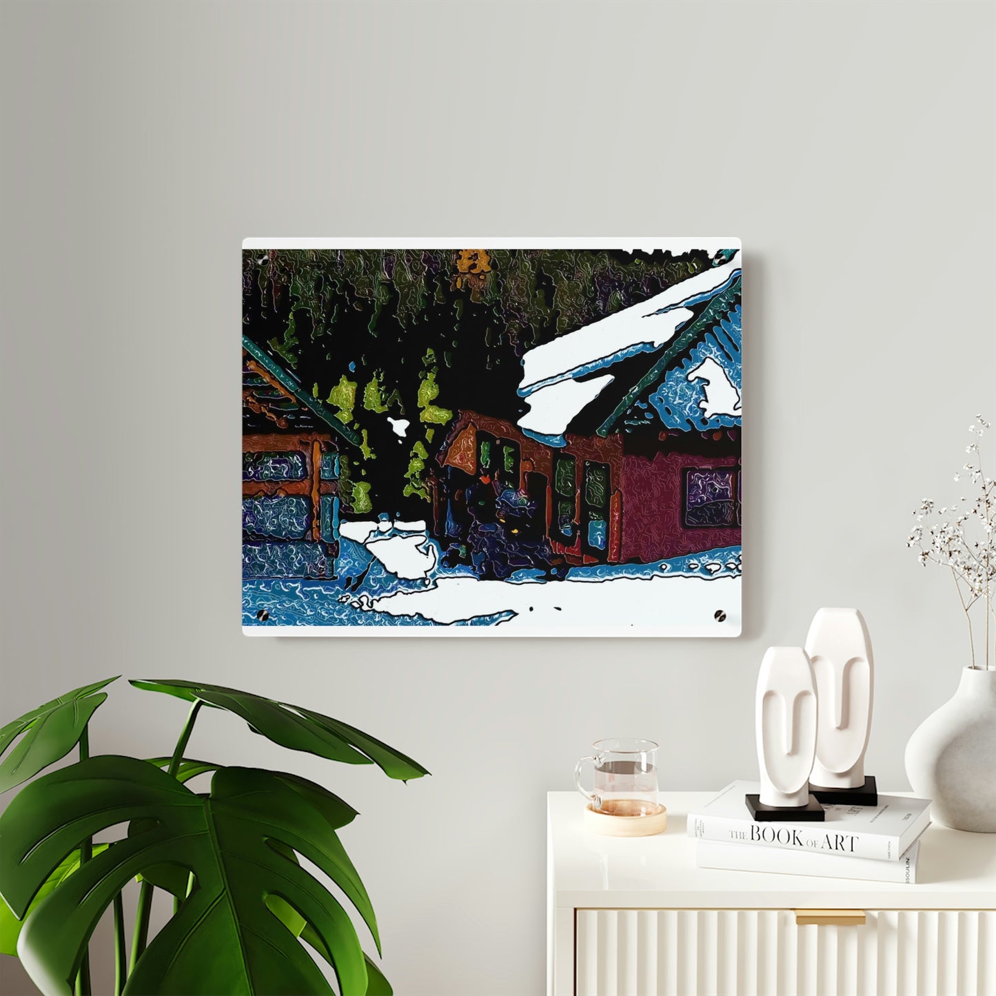 Acrylic Wall Art Panels ... "A Rider Passeth-Through-It" ... Colors Galore & A Bit Of Impressionism ... Original Works. Winter 2021. Central Idaho. Rendering Time: 12 Hours ...
