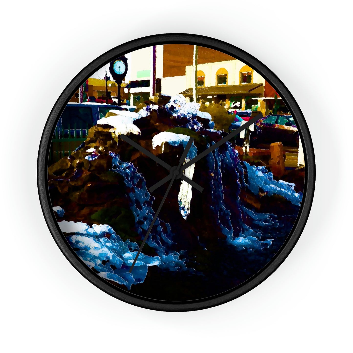 Wall clock ...  "Ice & Water Sculpted" ... Downtown Grangeville, Idaho ... Adjacent To Irwin Pharmacy ... 5Jan23 ... Original Works ...