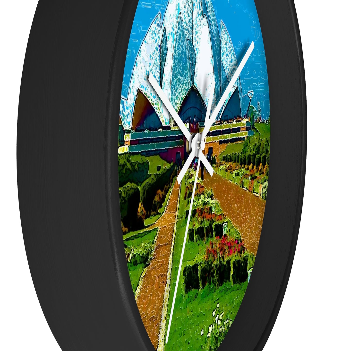 Wall clock ... 'Bahai'i House-Of-Worship' ... "Lotus Temple: Delhi, India, 2008" ... Original Works ...
