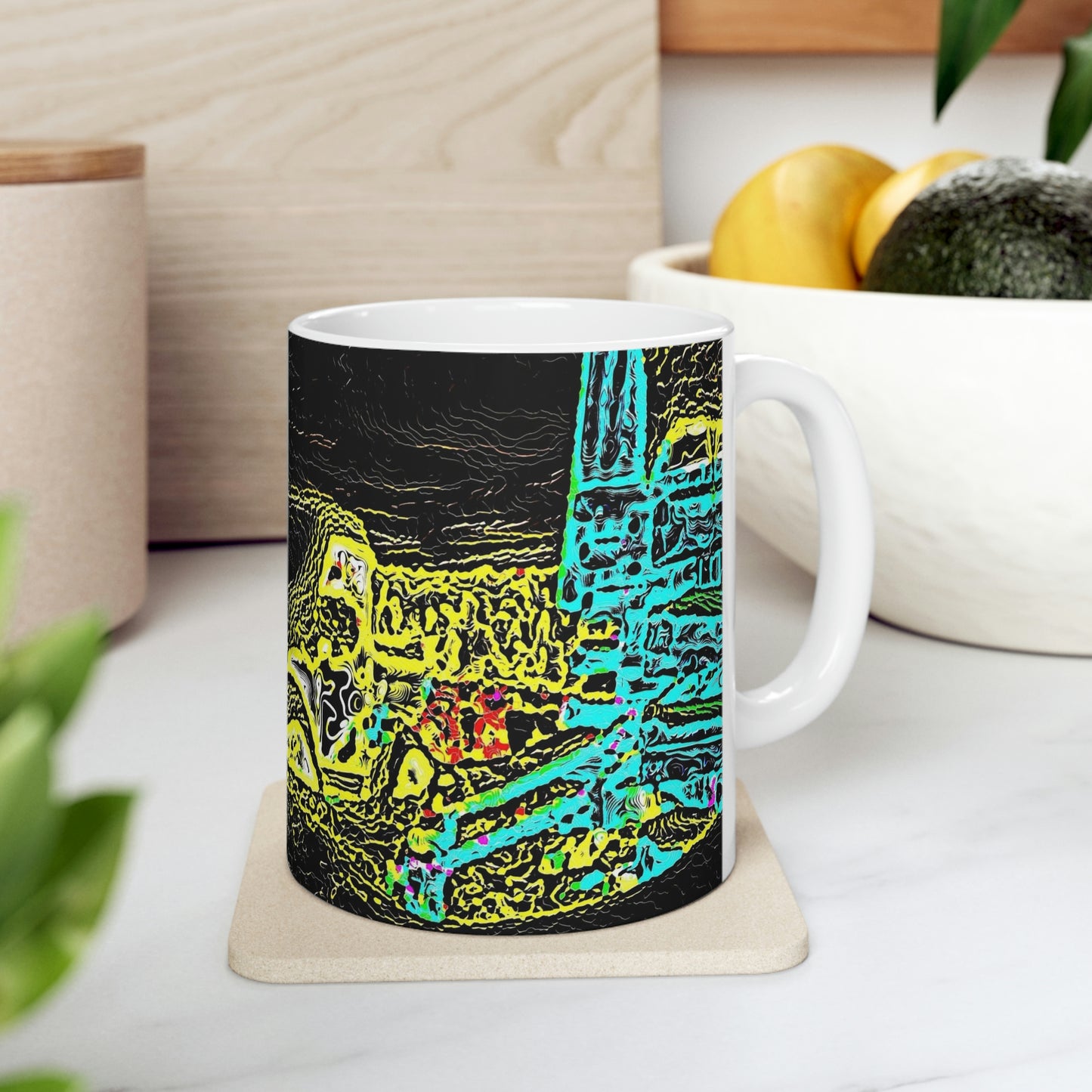 Ceramic Mug 11oz ... "Snow Vehicle In Snow Storm At-Rest" ... Circa 12Mar23 ... Central Idaho ... 18-Hours Rendering Time: Original Works ...