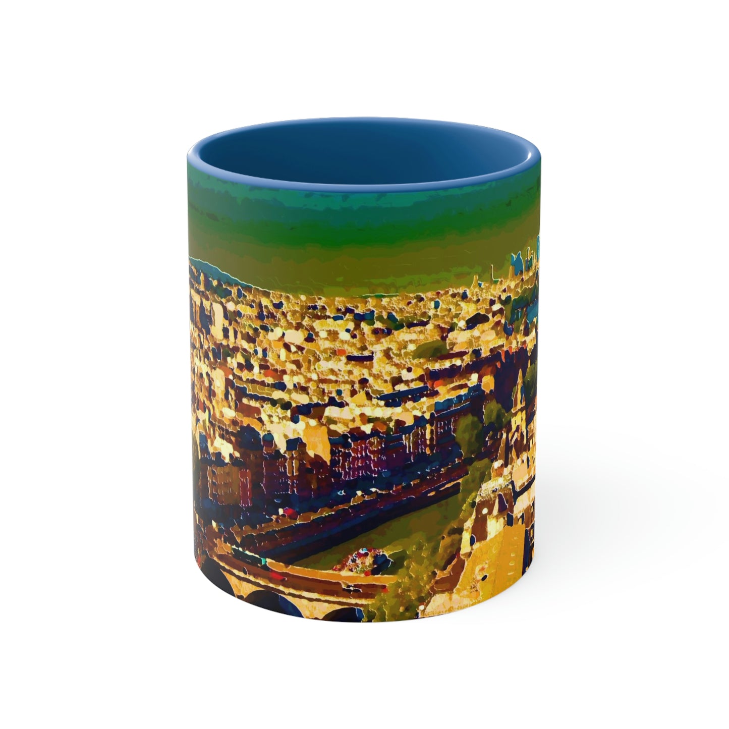 Accent Coffee Mug, 11oz ... Au Paris ... "Along The River Seine" ... Barbara Joan Bonnel-Holt: 1972 ... Original Works ...