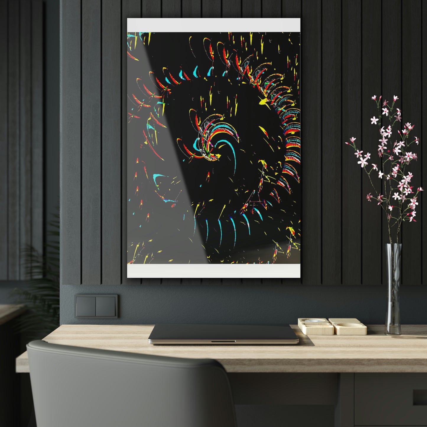 Acrylic Prints ... "Waning Moon" ... Central Idaho ... October 2022 ... Rendering Time: 22 Hours ... Original Works ...