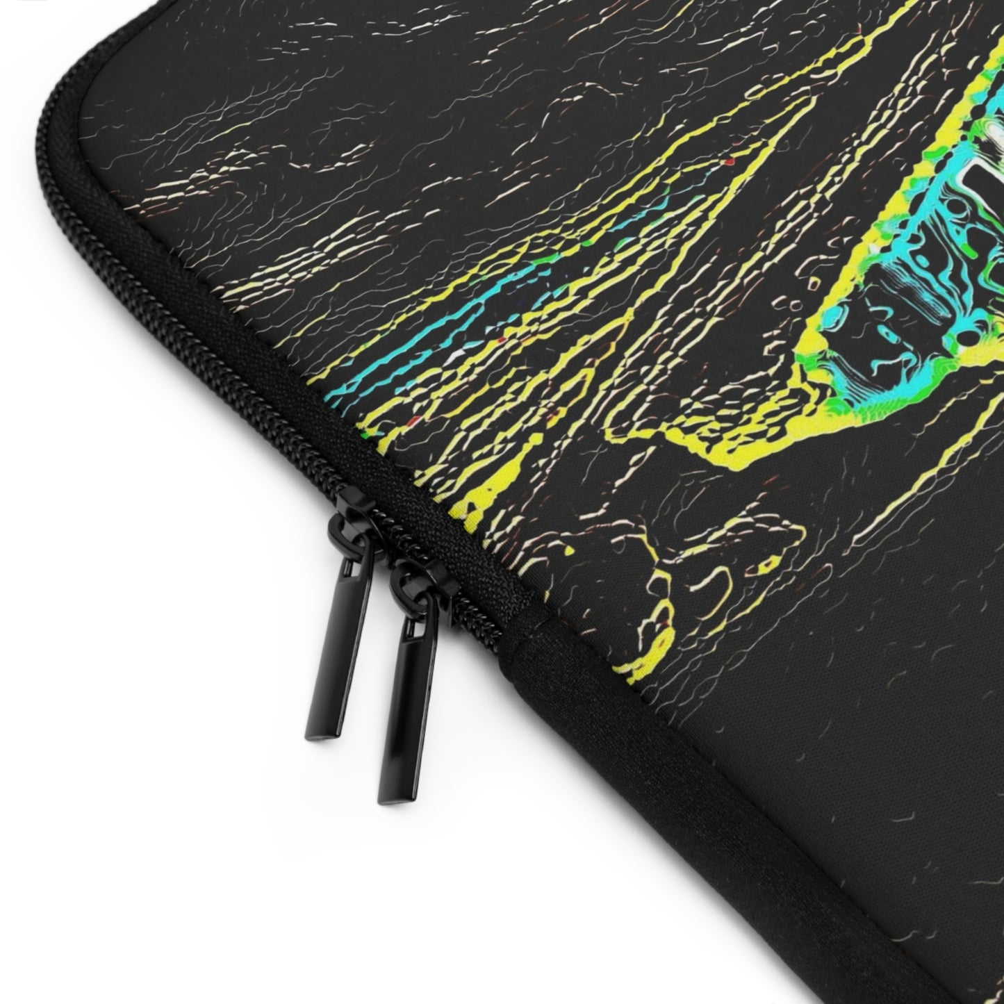 Laptop Sleeve ...  "Snow Vehicle In Snow Storm At-Rest" ... Circa 12Mar23 ... Central Idaho ... 18-Hours Rendering Time: Original Works ...
