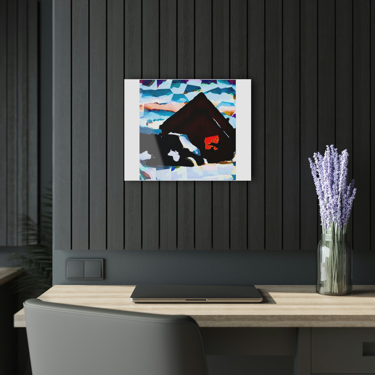 Acrylic Prints (French Cleat Hanging) ... After An Intense Snow Storm ... 'Digging Out' ... A Vehicle & Cabin "In The Mountains" ... March 2023 ... Original Works ...