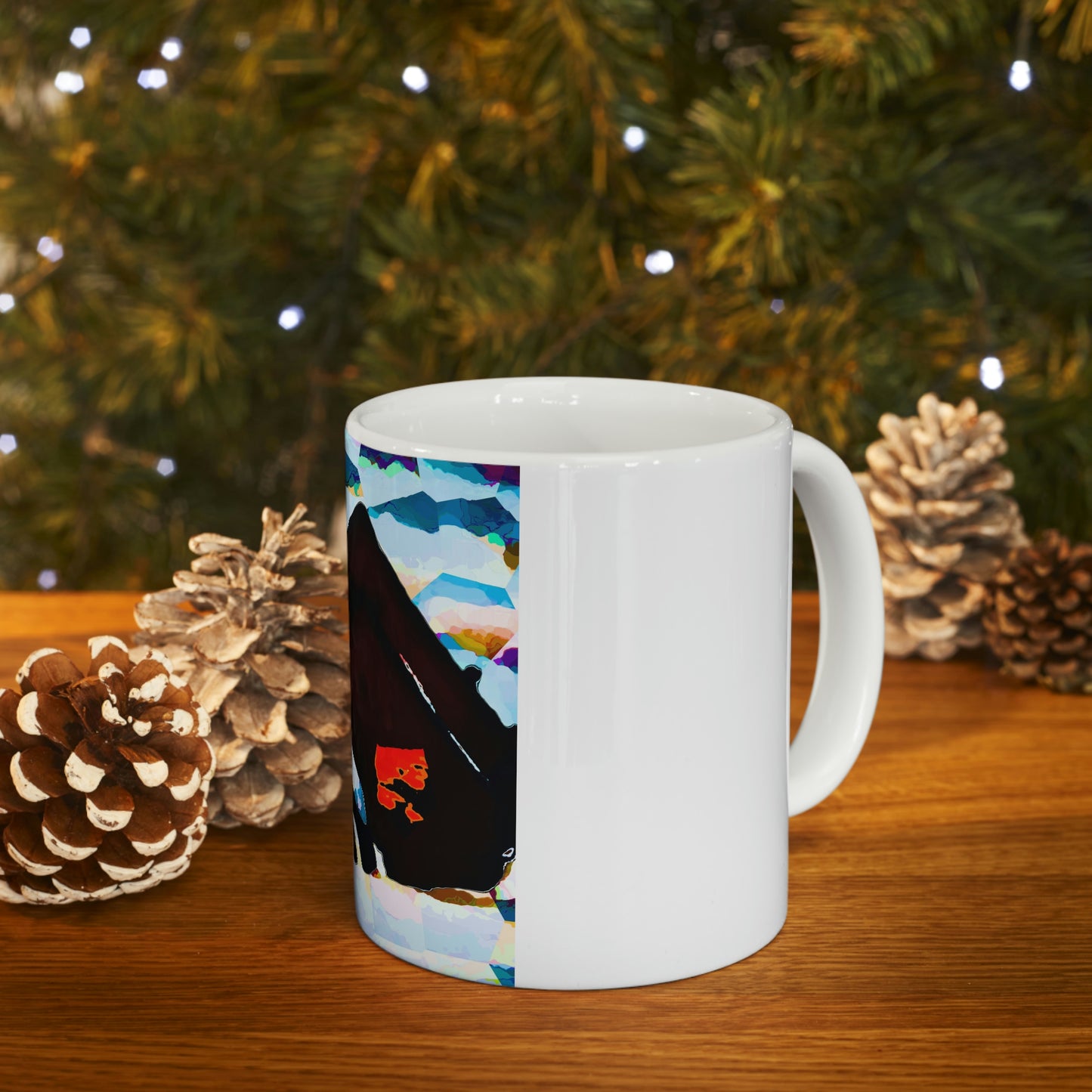 Ceramic Mug 11oz ... After An Intense Snow Storm ... 'Digging Out' ... A Vehicle & Cabin "In The Mountains" ... March 2023 ... Original Works ...