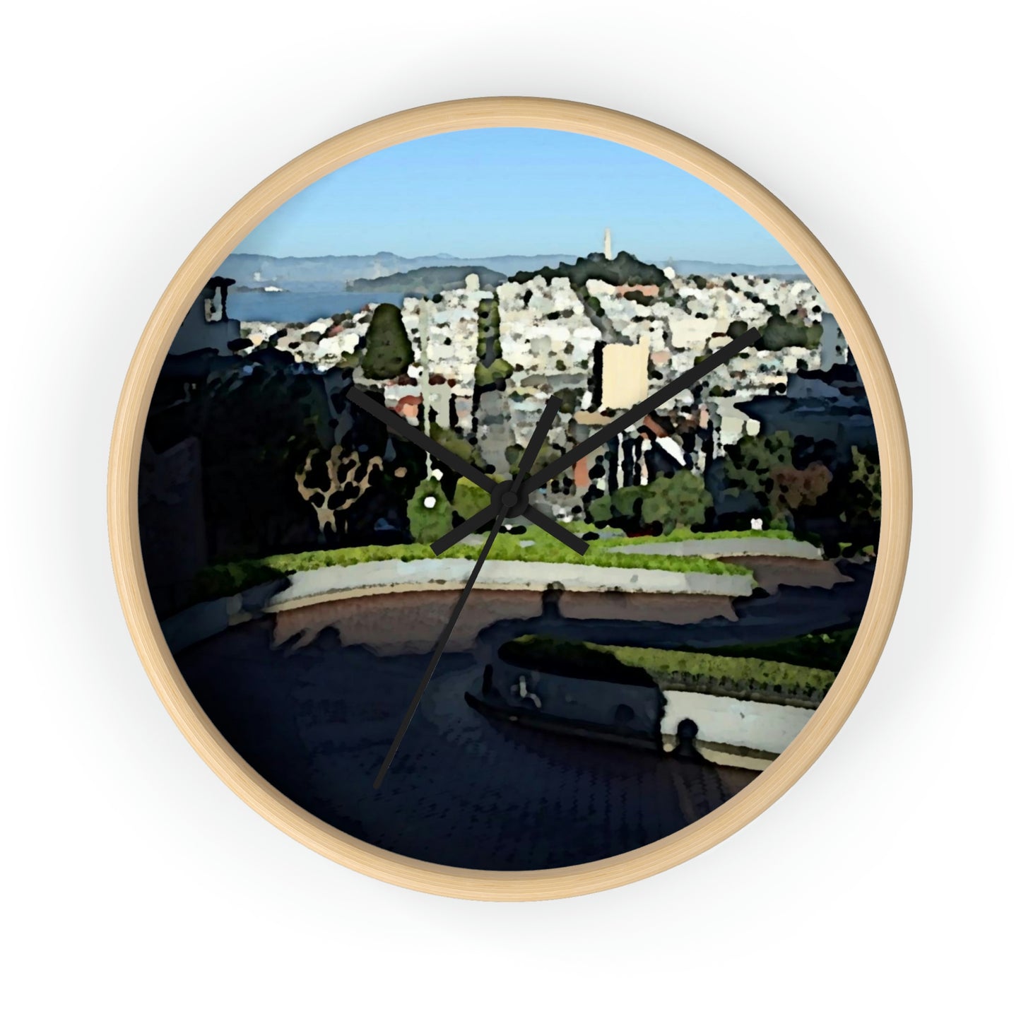 Wall clock ... "Lombard Street San Francisco, CA, USA" ... Family Archives 1970's ... Original Works ...