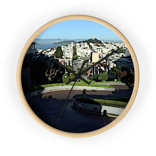 Wall clock ... "Lombard Street San Francisco, CA, USA" ... Family Archives 1970's ... Original Works ...