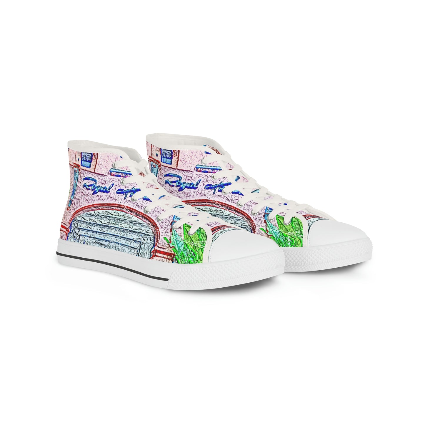 Men's High Top Sneakers ... "La Grande Entree" At: 'The Pink Palace' ... The Royal Hawai'ian ... Honolulu, HI ... '27Oct2014' ... Original Works ...