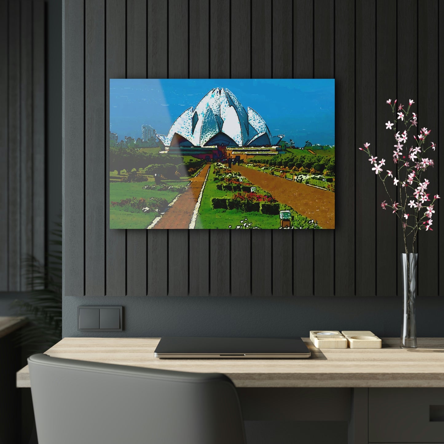 Acrylic Prints ... 'Bahai'i House-Of-Worship' ... "Lotus Temple: Delhi, India, 2008" ... Original Works ...
