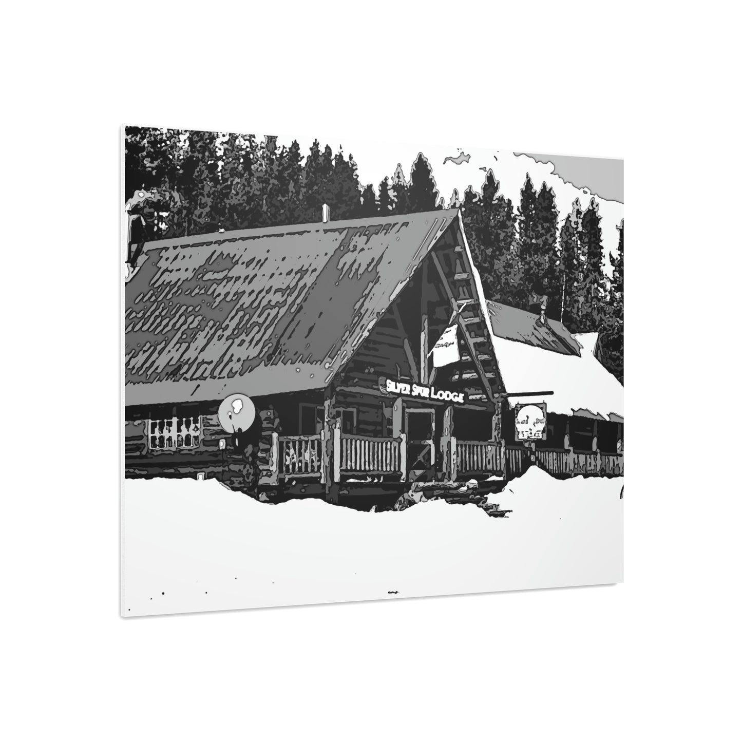 Foam Board ... A Beautiful Lodge & Back-Country Outfitter In A Mountain Town ... 'Dixie, Idaho, November 2022' ... Original Works ...