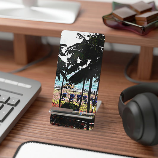 Mobile Display Stand for Smartphones ... "A Beautiful Beach Amongst The Palms" ... The Outrigger Waikiki, Honolulu, Oahu ... Original Works ...