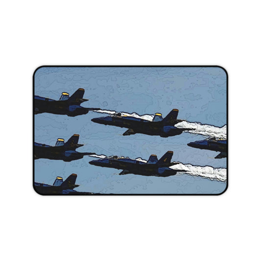 Desk Mat ...  Seattle Seafair ..."Blue Angels Run Over Lake Washington" ... Circa Mid 1980's ... Dr FJ Holt ... Original Works ...