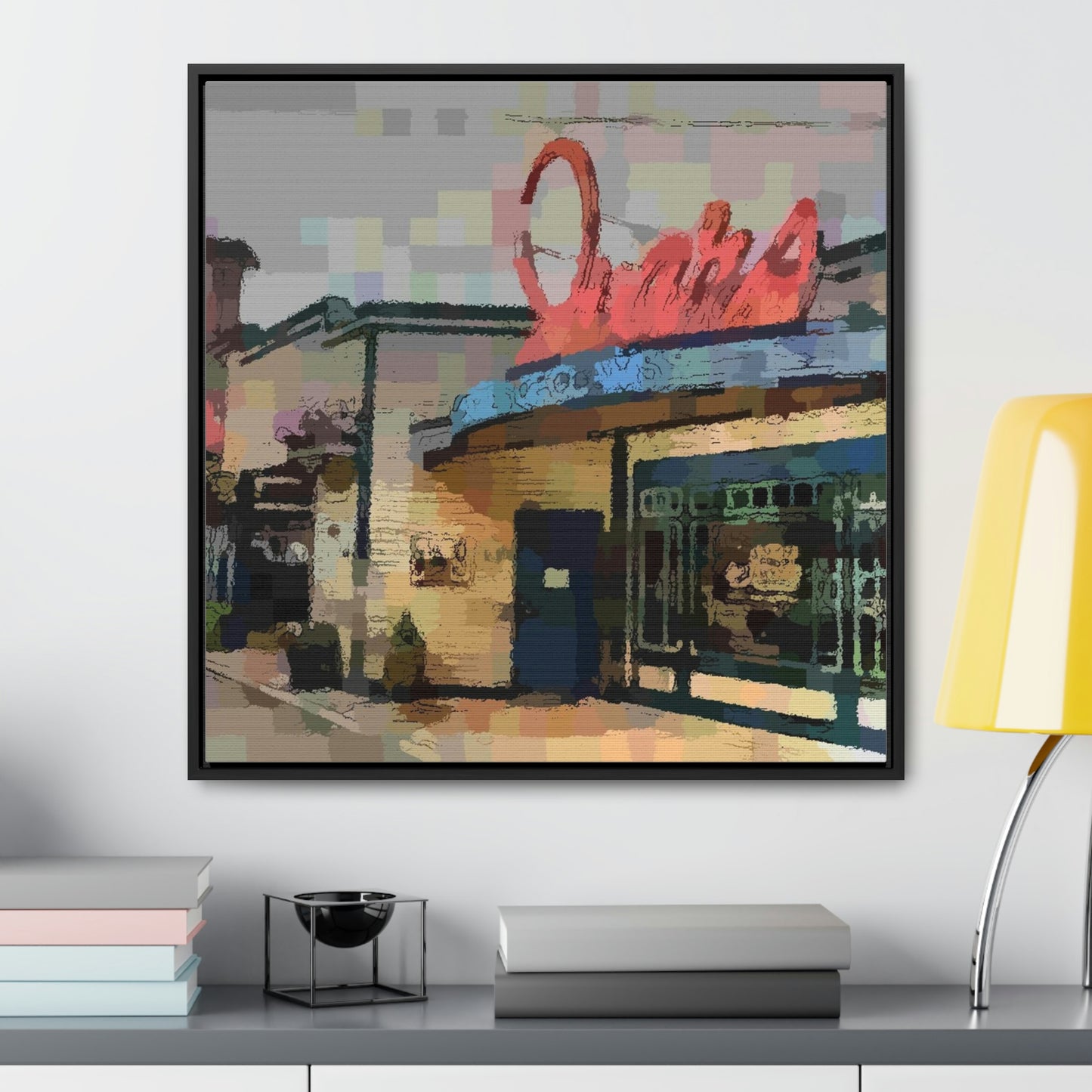 Gallery Canvas Wraps, Square Frame ...  In-A-Hurry & Stressed? ... Remember: Keep "Clam" ... Clam_Happy ...  'Ivars: Seattle Waterfront' ... Personal Archives ... Original Works ...