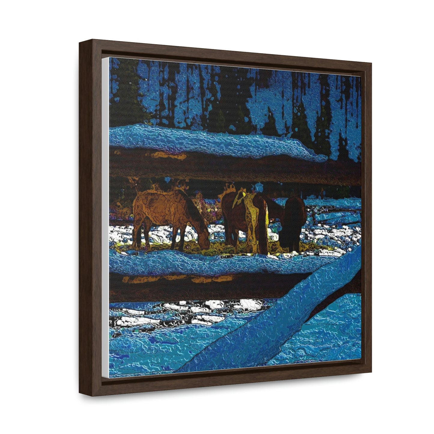 Gallery Canvas Wraps, Square Frame ... A Horse ... A Saddle ...  Foraging Through The Snow ...  An_Asses 'Cry' ... Central Idaho, November 2022 ...  Original Works ...