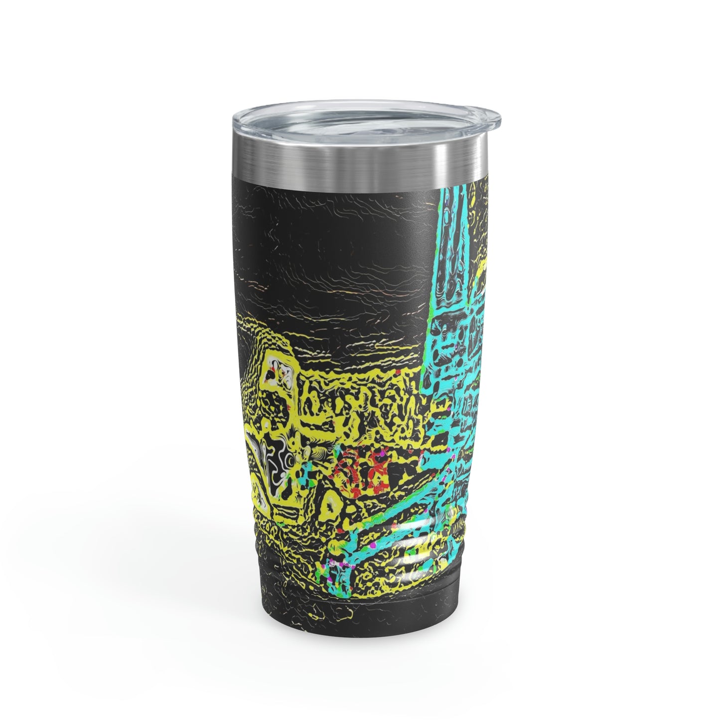 Ringneck Tumbler, 20oz ... "Snow Vehicle In Snow Storm At-Rest" ... Circa 12Mar23 ... Central Idaho ... 18-Hours Rendering Time: Original Works ...