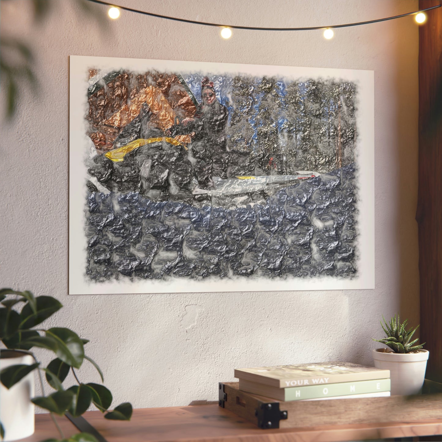 Aluminum Composite Panels ... "Packing After The Storm_2" ... Circa 3Apr23 ... Rhett Creek, Idaho, USA ... Original Works ... (Wrinkled_Varnish) ...