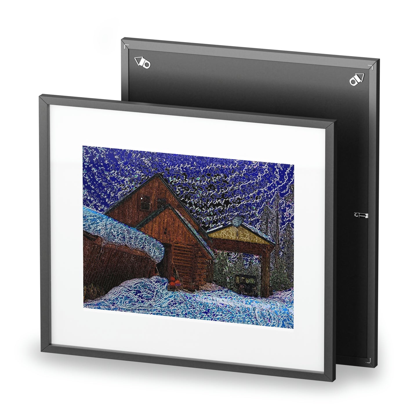 Framed Posters, Matte ... "A Cabin In The Mountains Of Central Idaho_2"