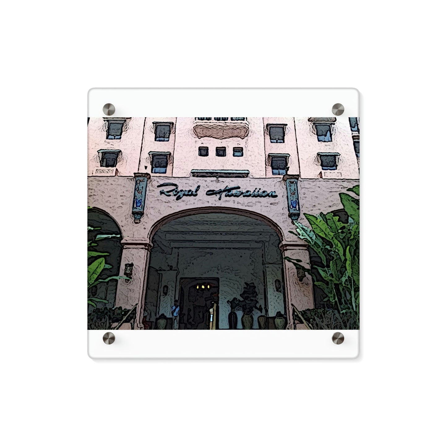 Acrylic Wall Art Panels ...  "La Grande Entree" At: 'The Pink Palace' ... The Royal Hawai'ian ... Honolulu, HI ... '27Oct2014' ... Original Works ...