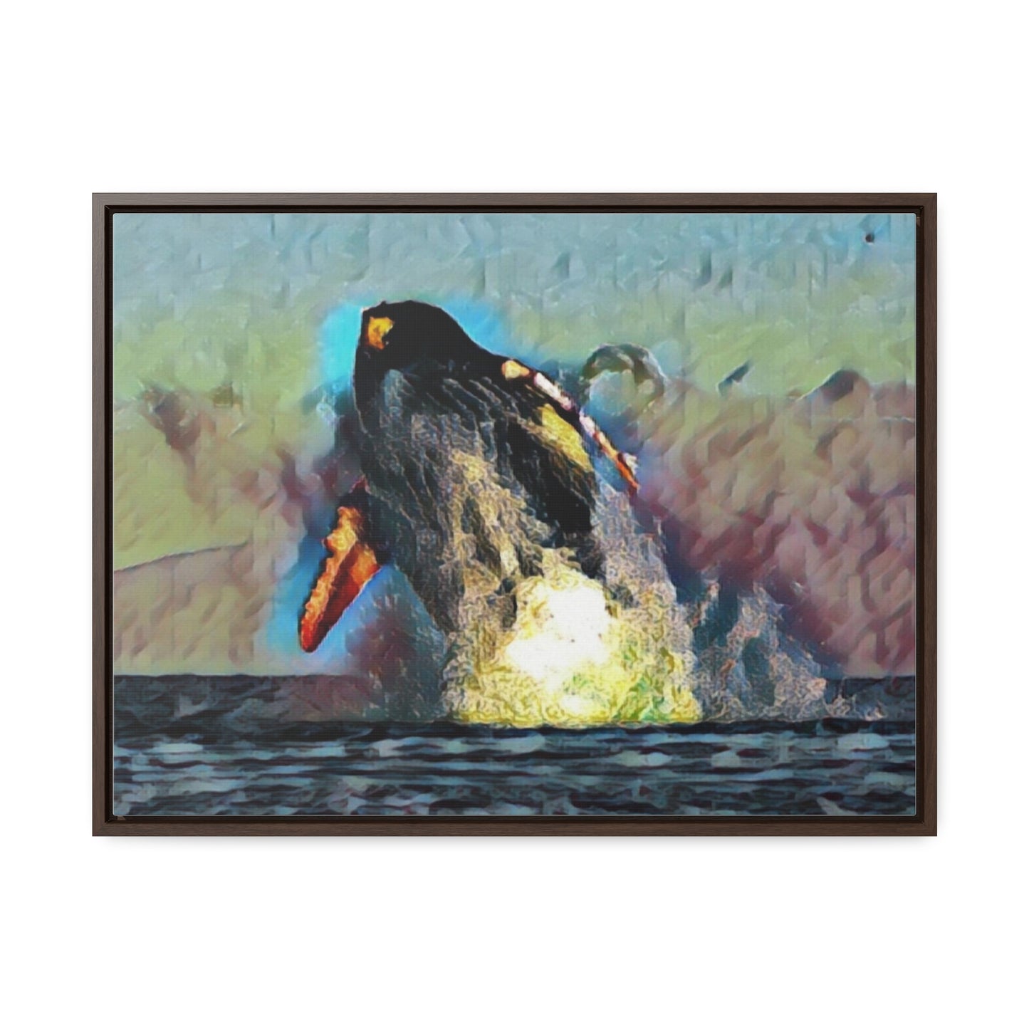 Gallery Canvas Wraps, Horizontal Frame ... An Extraordinary Humpback Breach ... 'With Explosive Energy' ... Family Archives (KPH) ... Circa: 21st Century. Maui, HI ... Original Works ...