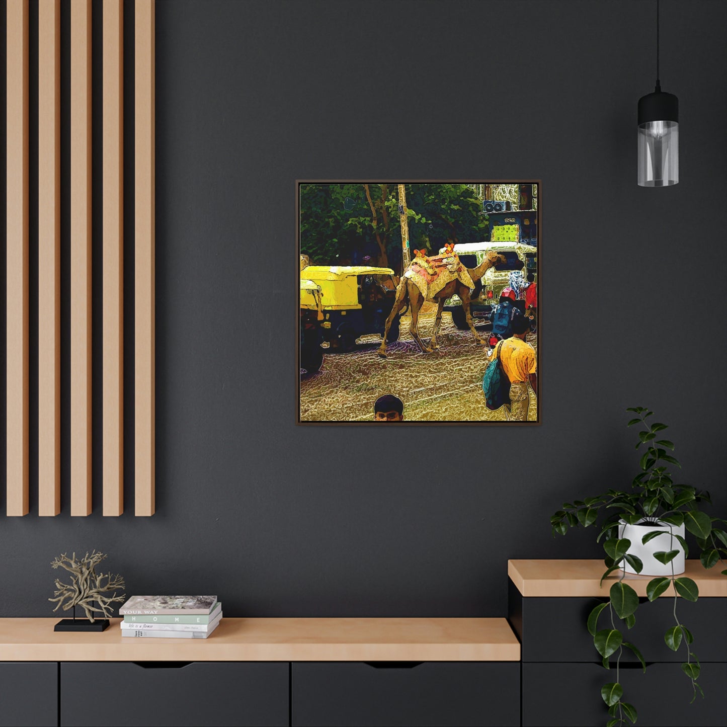 Gallery Canvas Wraps, Square Frame ... "Truckin'-Up-To-Buffalo ... 'Oops - Wrong Country' ... Truckin'-Up-To-New Delll -'E' ... " ... (Delhi, India) ... 5July2007. Original Works ...