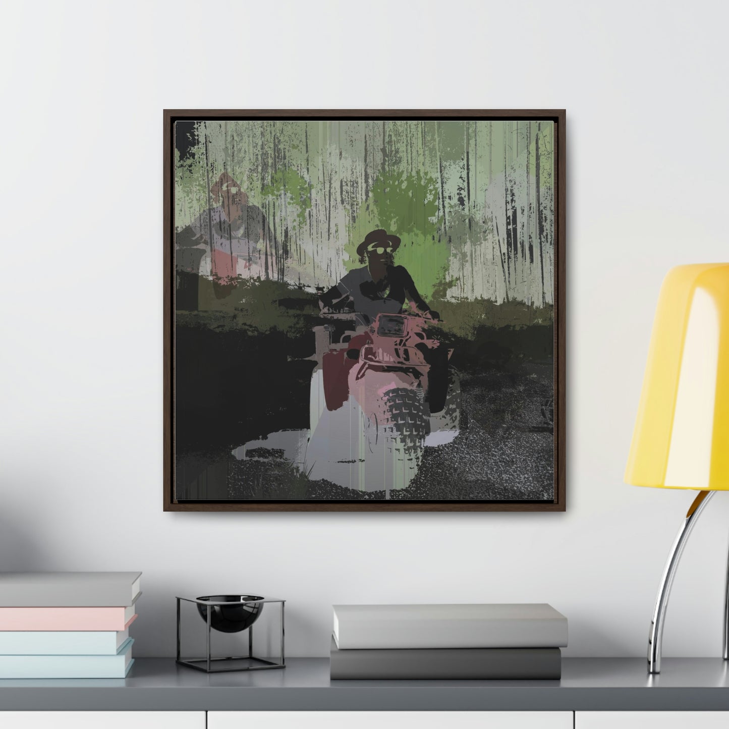 Gallery Canvas Wraps, Square Frame ...  3-Wheeln' N' Groovin The Mountain Roads ... Central Idaho ... Original Works ...