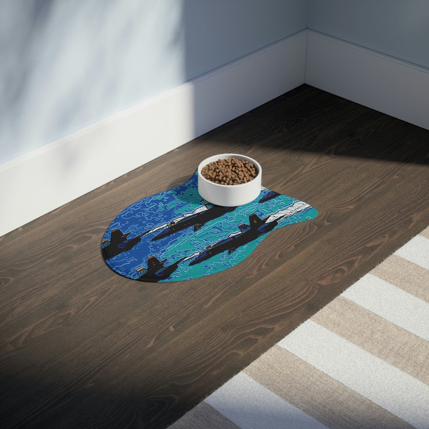Pet Feeding Mats ... Seattle Seafair ..."Blue Angels Run Over Lake Washington" ... Circa Mid 1980's ... Dr FJ Holt ... Original Works ...