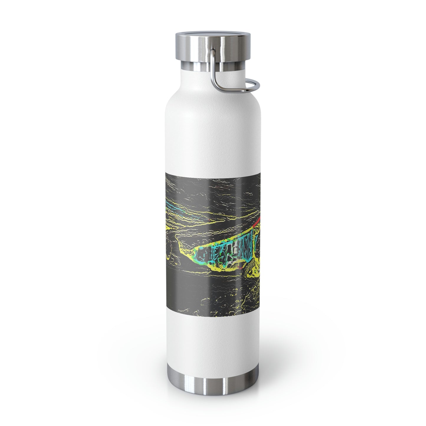 Copper Vacuum Insulated Bottle, 22oz ... "Snow Vehicle In Snow Storm At-Rest" ... Circa 12Mar23 ... Central Idaho ... 18-Hours Rendering Time: Original Works ...