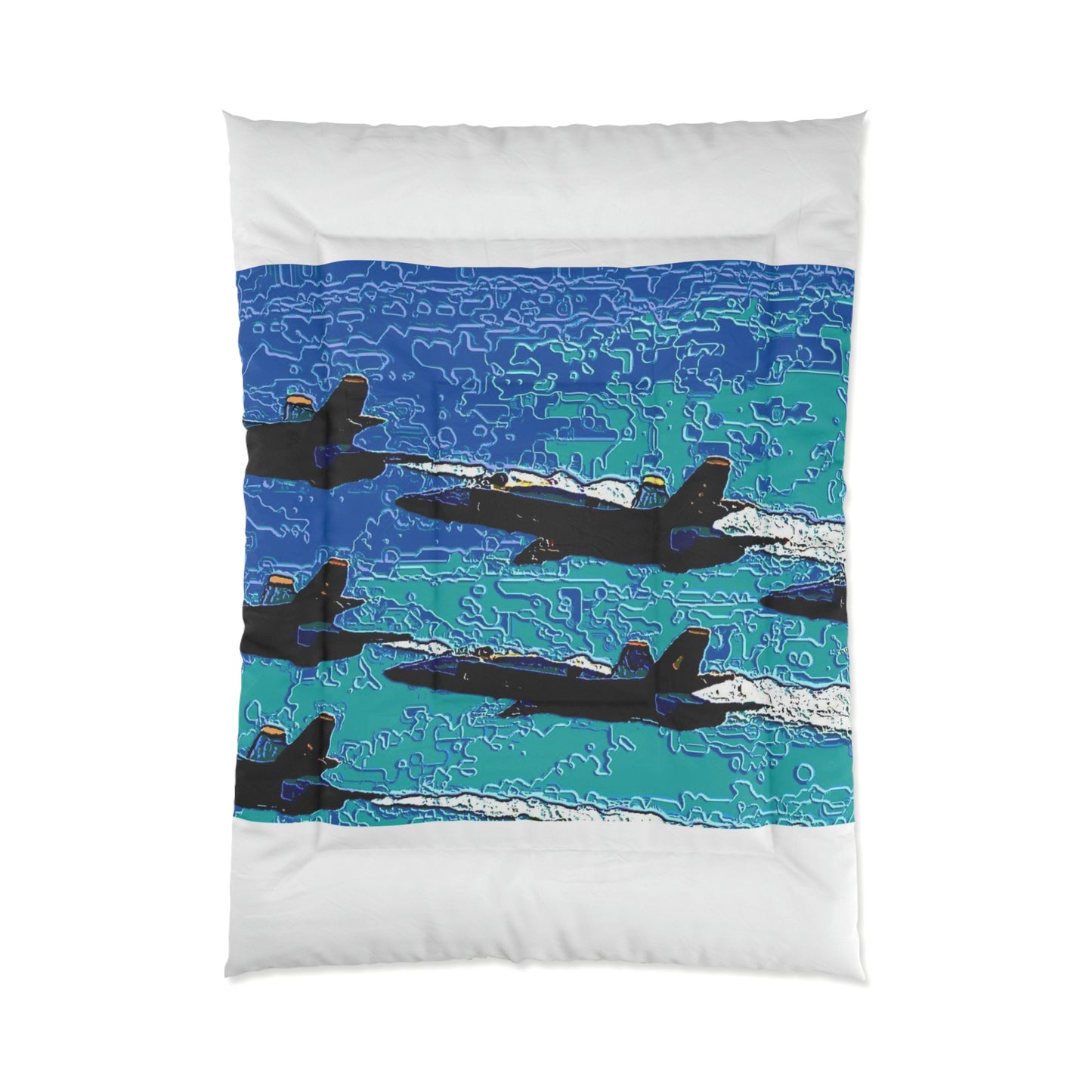 Comforter .... Seattle Seafair ..."Blue Angels Run Over Lake Washington" ... Circa Mid 1980's ... Dr FJ Holt ... Original Works ...