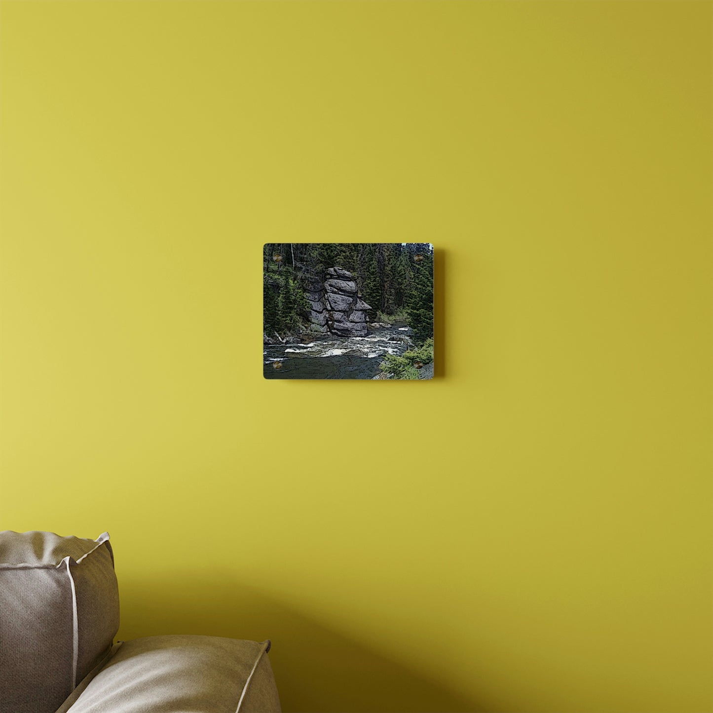 Acrylic Wall Art Panels ... "I Am Innocent" ... Tricky-Dick Immortalized ... Nixon Rock: Along The River ... Central Idaho, Summer 2020 ... Original Works ...