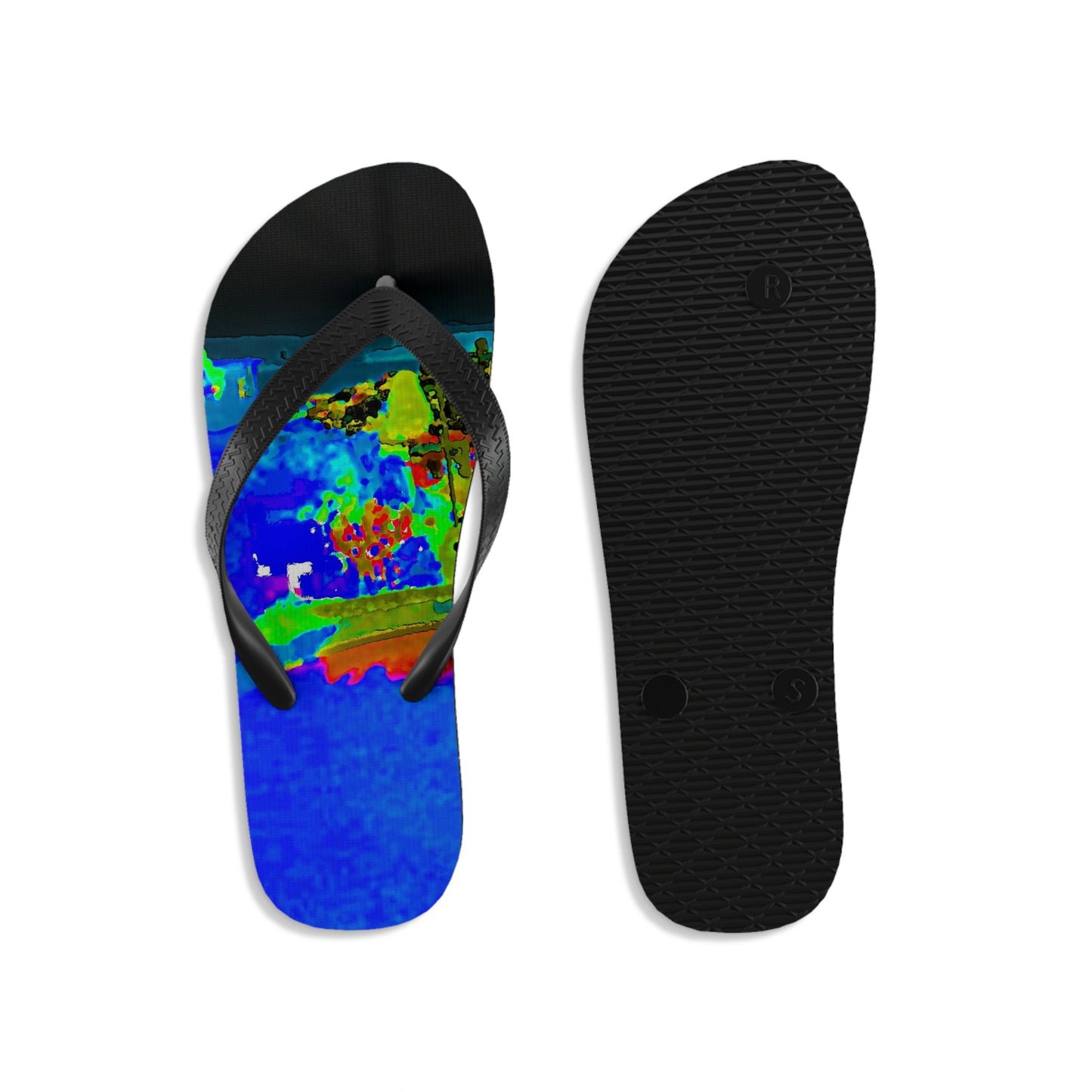 Unisex Flip-Flops ..."Lombard Street San Francisco, CA, USA" ... Family Archives 1970's ... Original Works ...