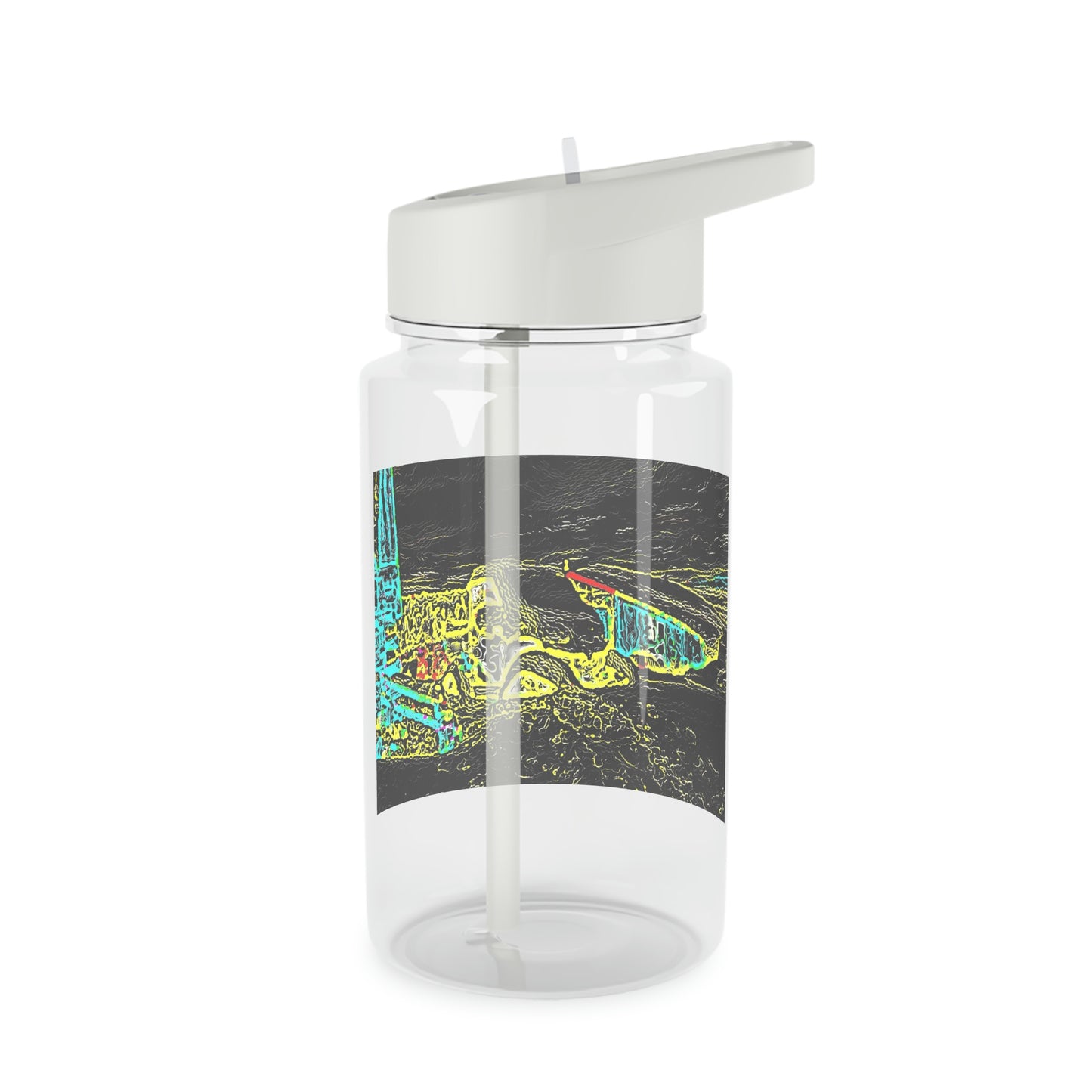Tritan Water Bottle ... "Snow Vehicle In Snow Storm At-Rest" ... Circa 12Mar23 ... Central Idaho ... 18-Hours Rendering Time: Original Works ...