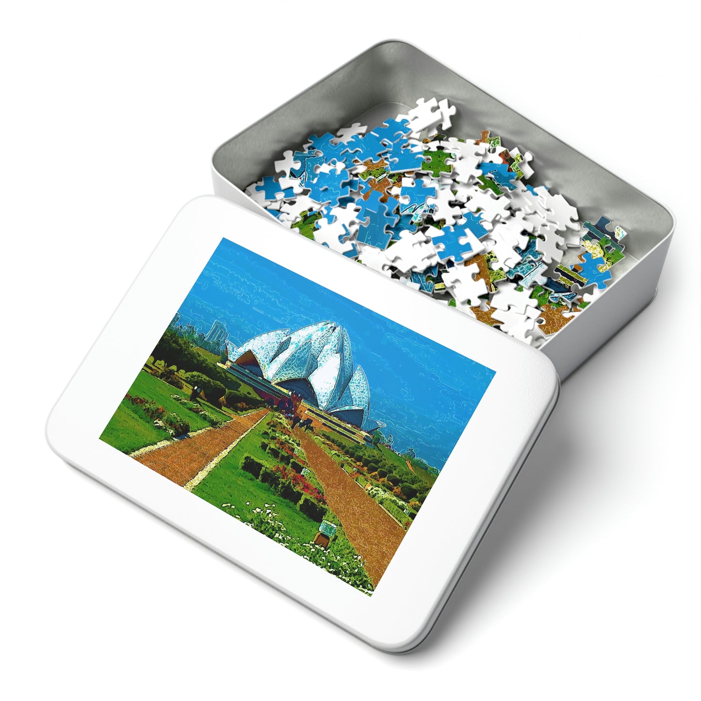 Jigsaw Puzzle (30, 110, 252, 500,1000-Piece) ... 'Bahai'i House-Of-Worship' ... "Lotus Temple: Delhi, India, 2008" ... Original Works ...