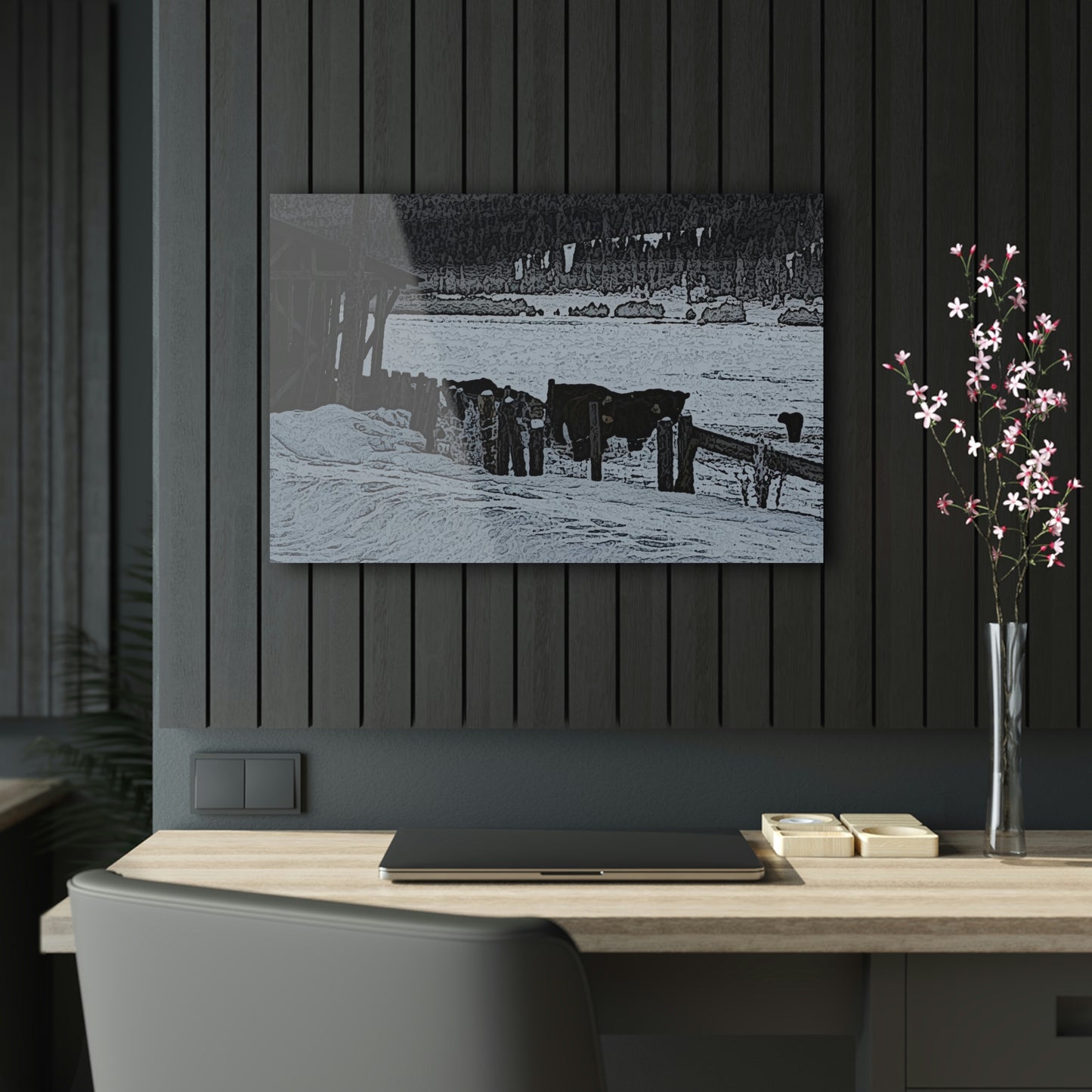 Acrylic Prints ... A Quiet Morning ... "Along The Red River & Nature Preserve Plateau" ... Jan23 ... Original Works ...