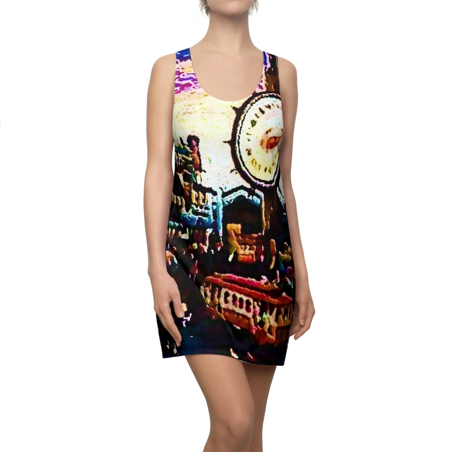 Women's Cut & Sew Racerback Dress ... "No.9 Fishermen's Grotto - Fishermen's Wharf, SF, California" ... Family Archives: 1970's ... Original Works ...