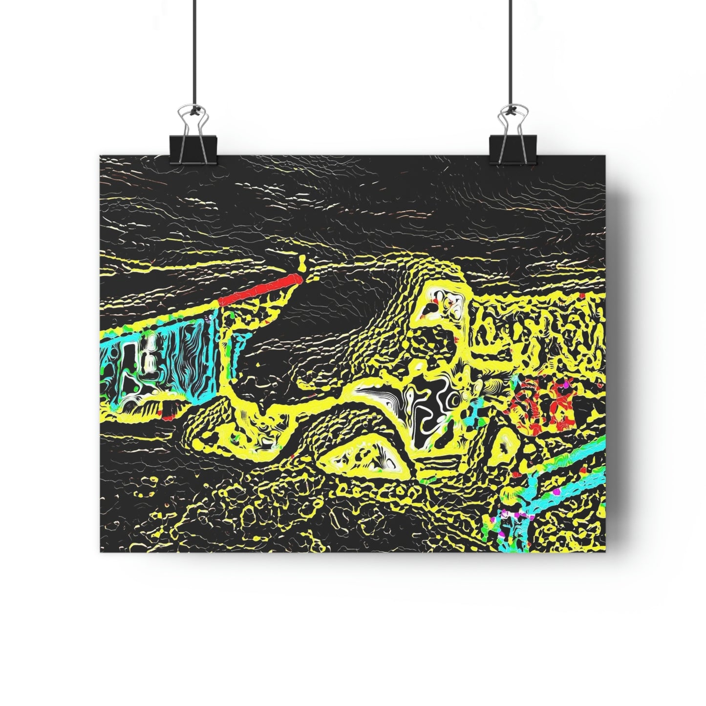 Giclée Art Print ... "Snow Vehicle In Snow Storm At-Rest" ... Circa 12Mar23 ... Central Idaho ... 18-Hours Rendering Time: Original Works ...