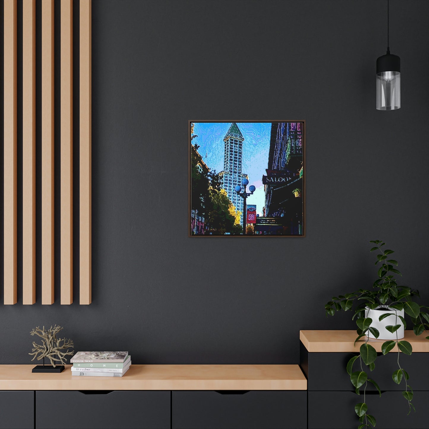 Gallery Canvas Wraps, Square Frame ...  Pioneer Square & Smith Tower ... 'That World Famous View' ... Colleague Supplied Photo ... Original Works ...