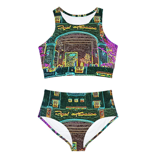 Sporty Bikini Set ... "La Grande Entree" At: 'The Pink Palace' ... The Royal Hawai'ian ... Honolulu, HI ... '27Oct2014' ... Original Works ...