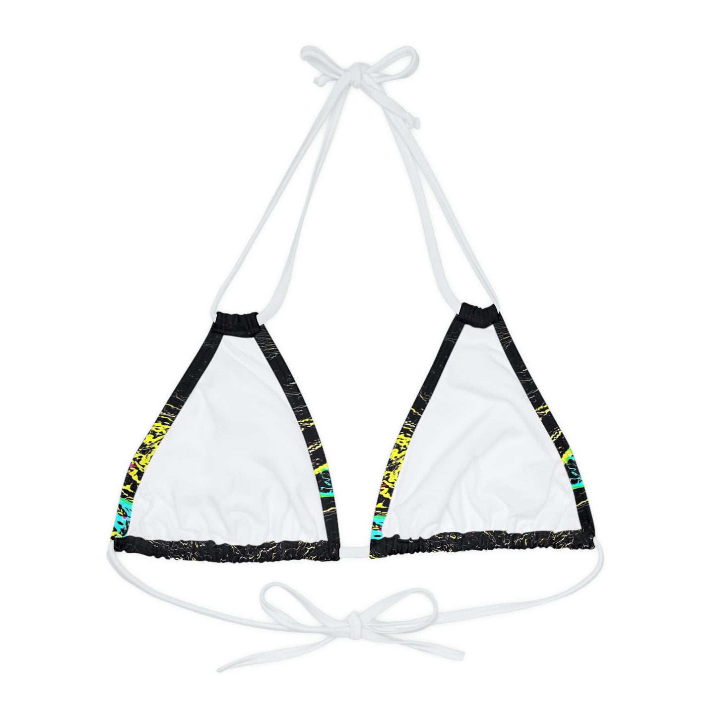Strappy Triangle Bikini Top (AOP) ... "Snow Vehicle In Snow Storm At-Rest" ... Circa 12Mar23 ... Central Idaho ... 18-Hours Rendering Time: Original Works ...
