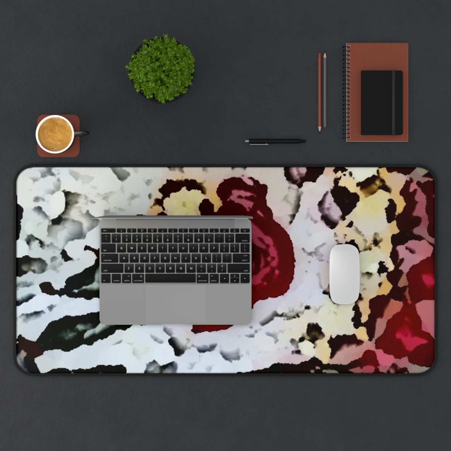 Desk Mat ... "A Friendly Flower" ... Pointsettia 'Pointing' ... Original Works ... (Supplied Photograph) ...