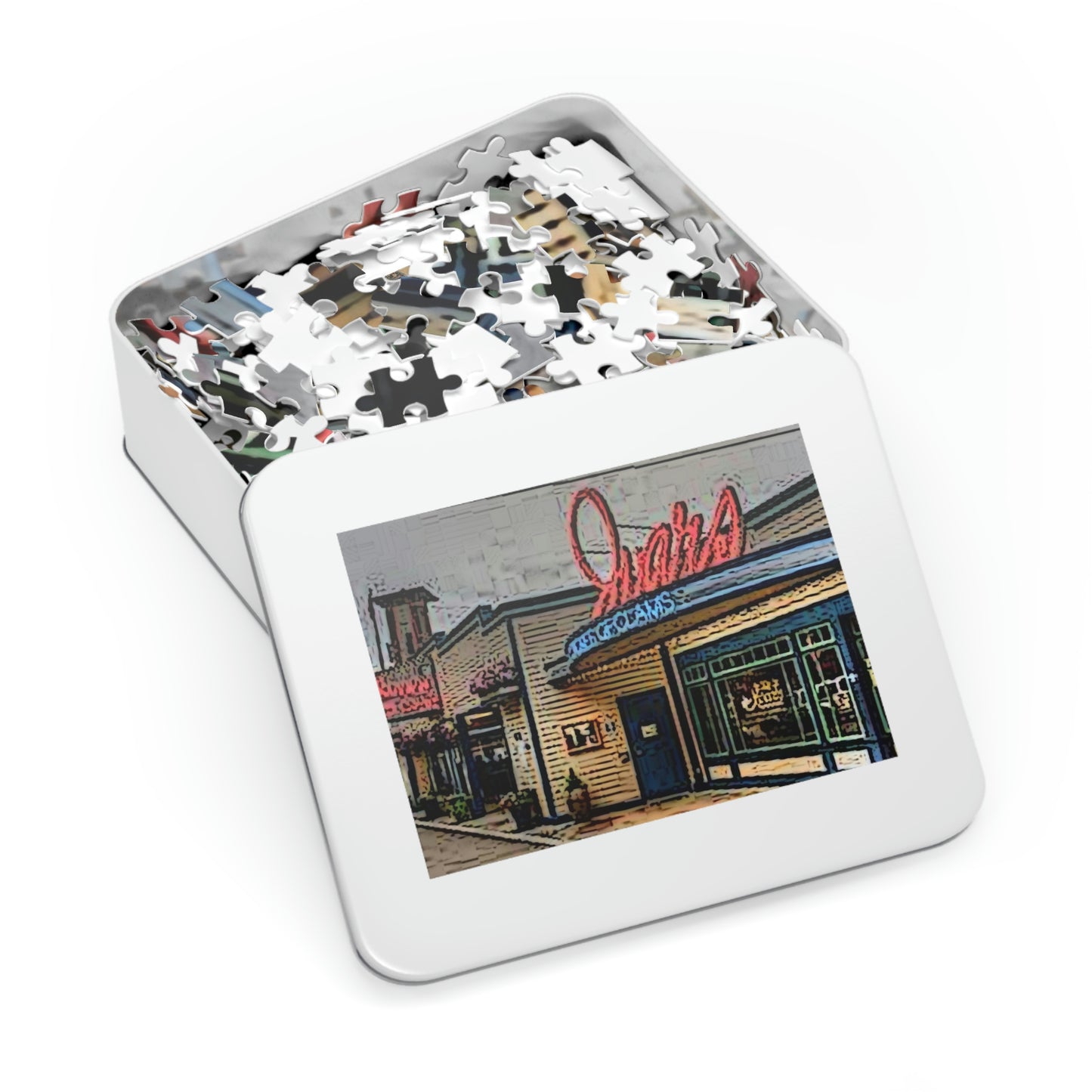 Jigsaw Puzzle (30, 110, 252, 500,1000-Piece) ...  In-A-Hurry & Stressed? ... Remember: Keep "Clam" ... Clam_Happy ...  'Ivars: Seattle Waterfront' ... Personal Archives ... Original Works ...