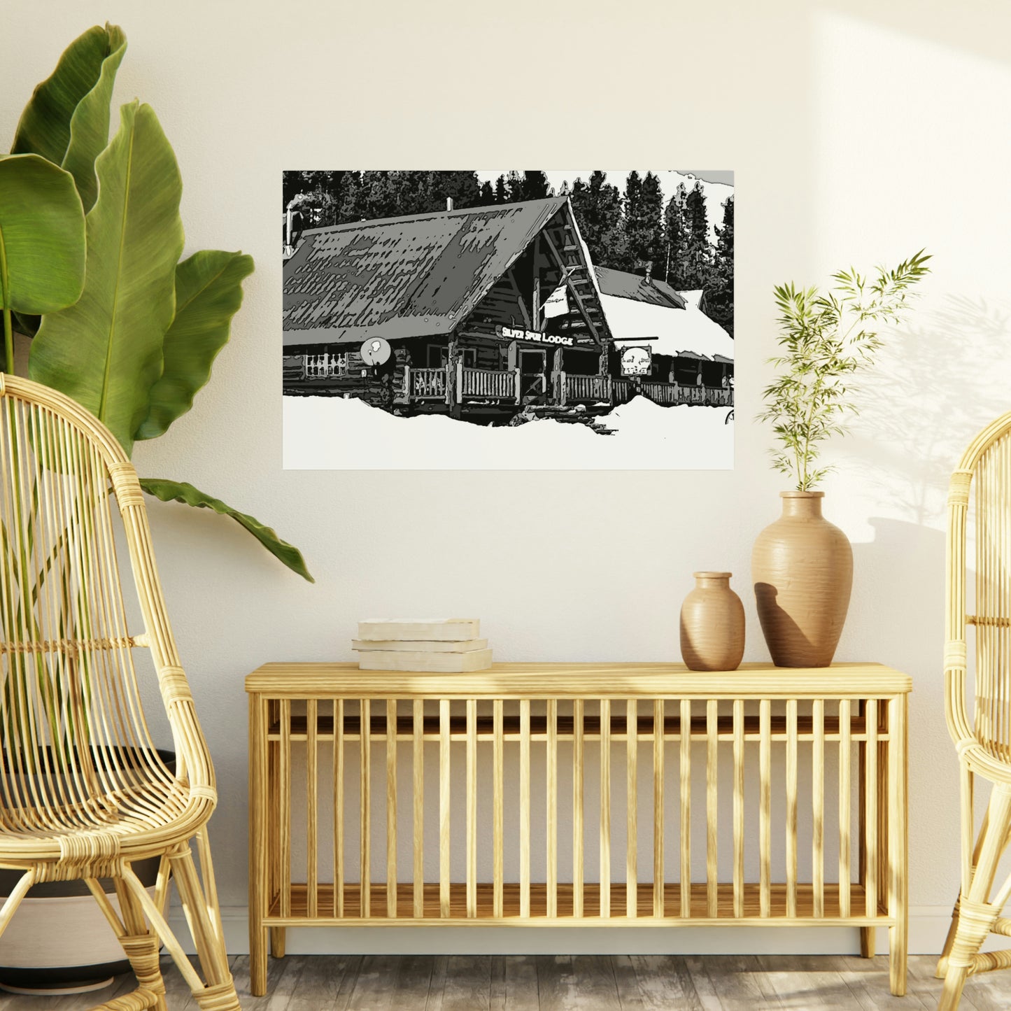 Foam Board ... A Beautiful Lodge & Back-Country Outfitter In A Mountain Town ... 'Dixie, Idaho, November 2022' ... Original Works ...
