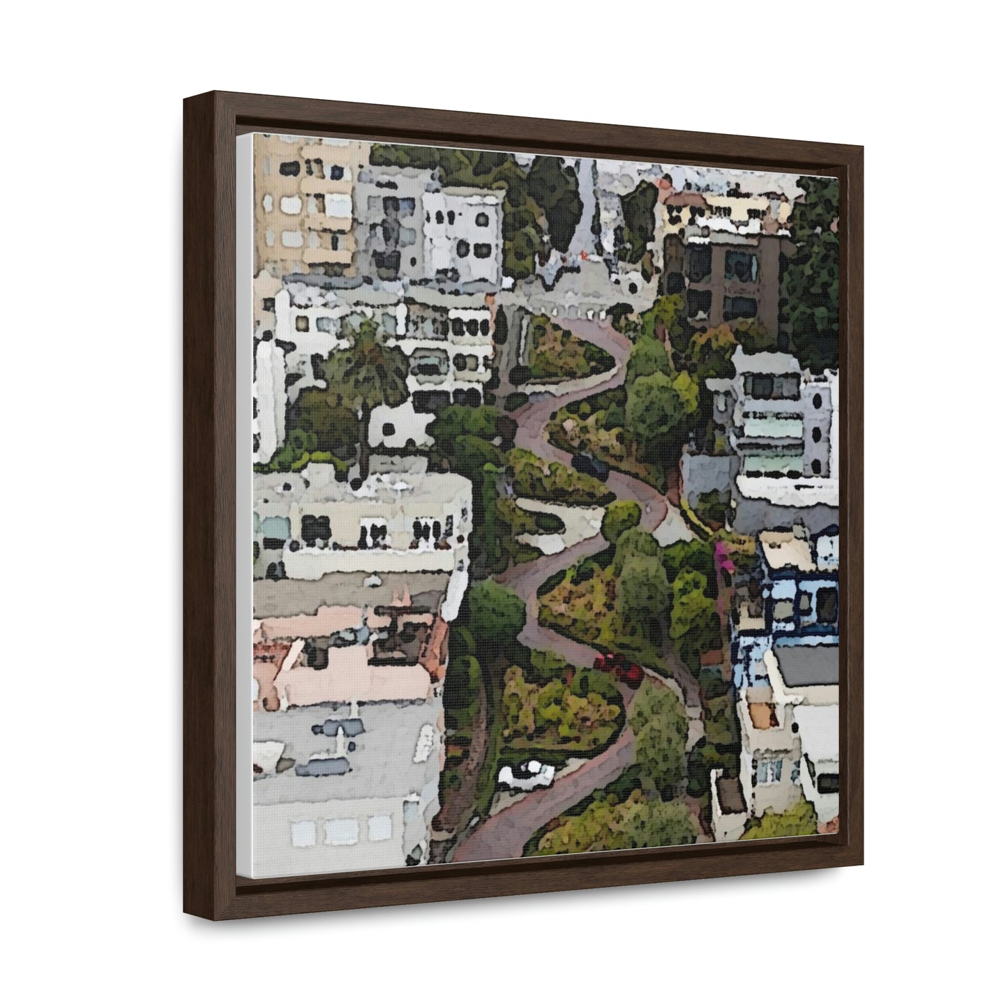 Gallery Canvas Wraps, Square Frame ... A Crazy Street ... 'Eight Winding Curve-Switchbacks' ... "Lombard Street, San Francisco, CA' ... Family Archives: 1970's ... Original Works ...