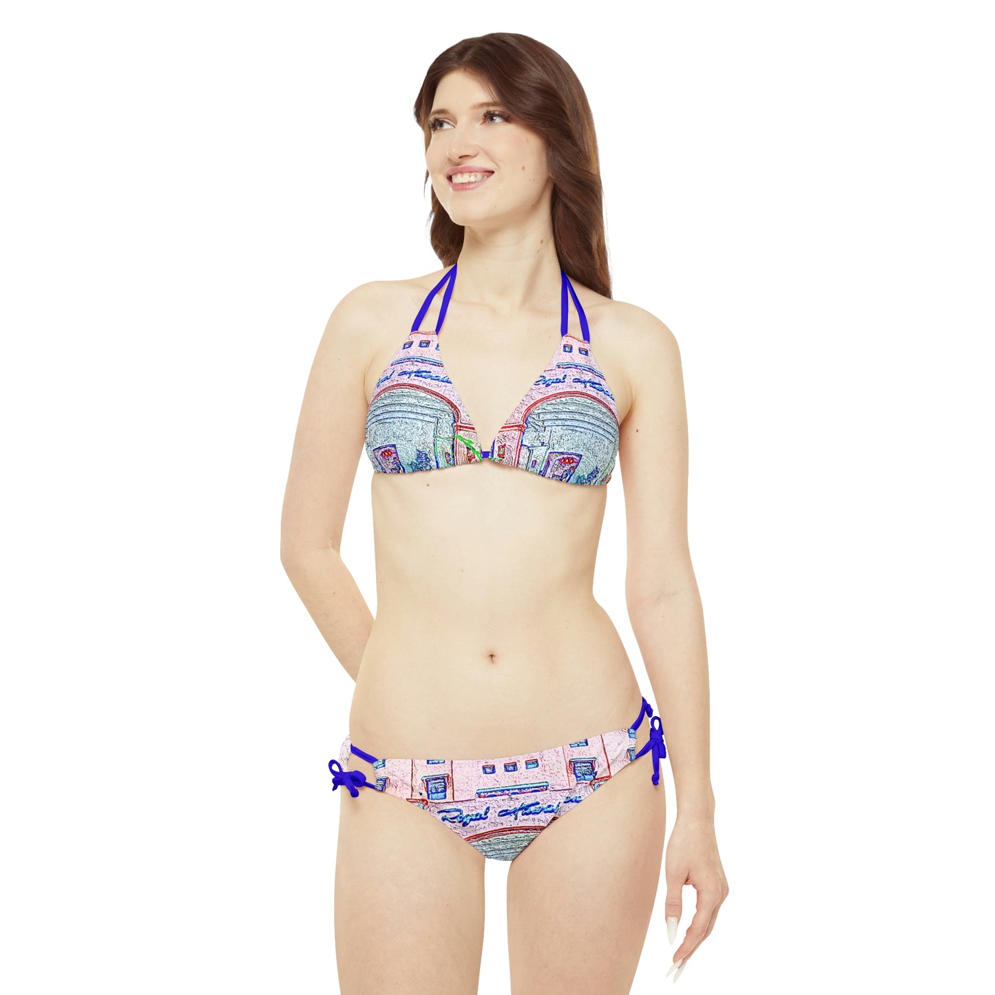 Strappy Bikini Set ... "La Grande Entree" At: 'The Pink Palace' ... The Royal Hawai'ian ... Honolulu, HI ... '27Oct2014' ... Original Works ...