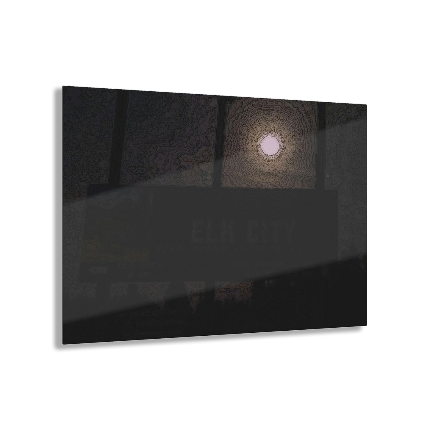 Acrylic Prints ... Car Approaches From The Stern ... Moon Ascendary From The Bow ... "Two Friendly Travellers On A Cold Night Near Elk City" ... C