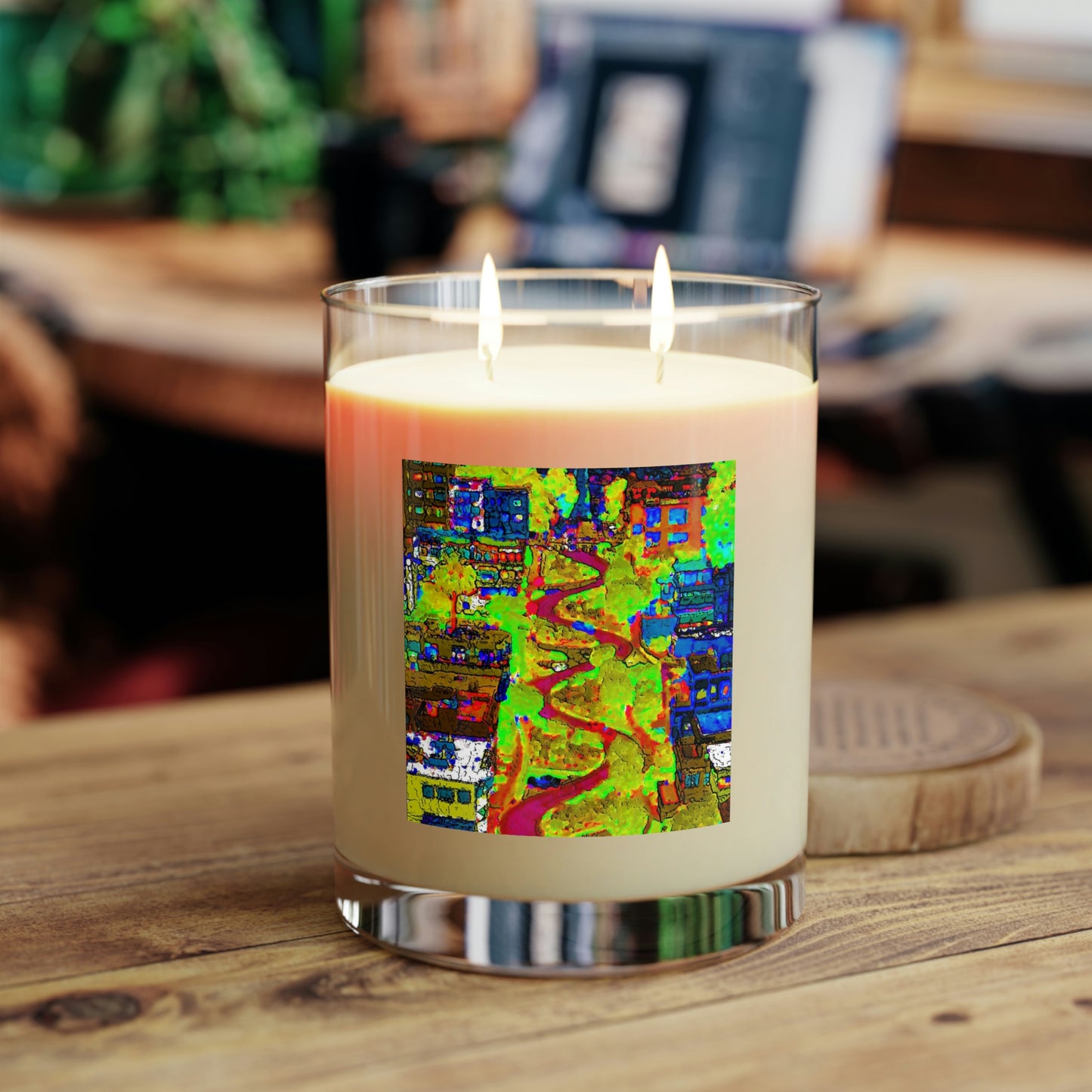 Scented Candle - Full Glass, 11oz ... A Crazy Street ... 'Eight Winding Curve-Switchbacks' ... "Lombard Street, San Francisco, CA' ... Family Archives: 1970's ... Original Works ...