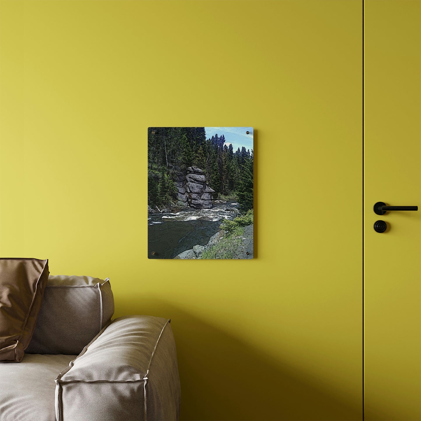 Acrylic Wall Art Panels ... "I Am Innocent" ... Tricky-Dick Immortalized ... Nixon Rock: Along The River ... Central Idaho, Summer 2020 ... Original Works ...