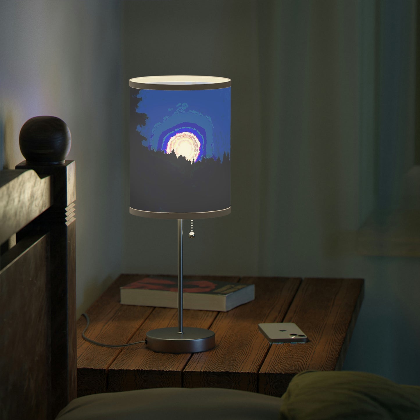 Lamp on a Stand, US|CA plug ... "The Road Home" ...' Over The River & Through The Woods To? ...' ... Moonscape Near Elk City, Idaho ... Original Works ... 5Jan23 ...