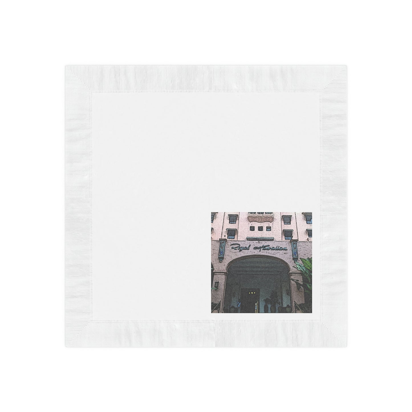 White Coined Napkins ...  "La Grande Entree" At: 'The Pink Palace' ... The Royal Hawai'ian ... Honolulu, HI ... '27Oct2014' ... Original Works ...