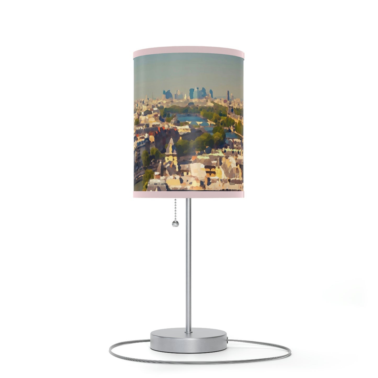 Lamp on a Stand, US|CA plug ... Au Paris ... "Along The River Seine" ... Barbara Joan Bonnell-Holt: 1972 ... Original Works ...