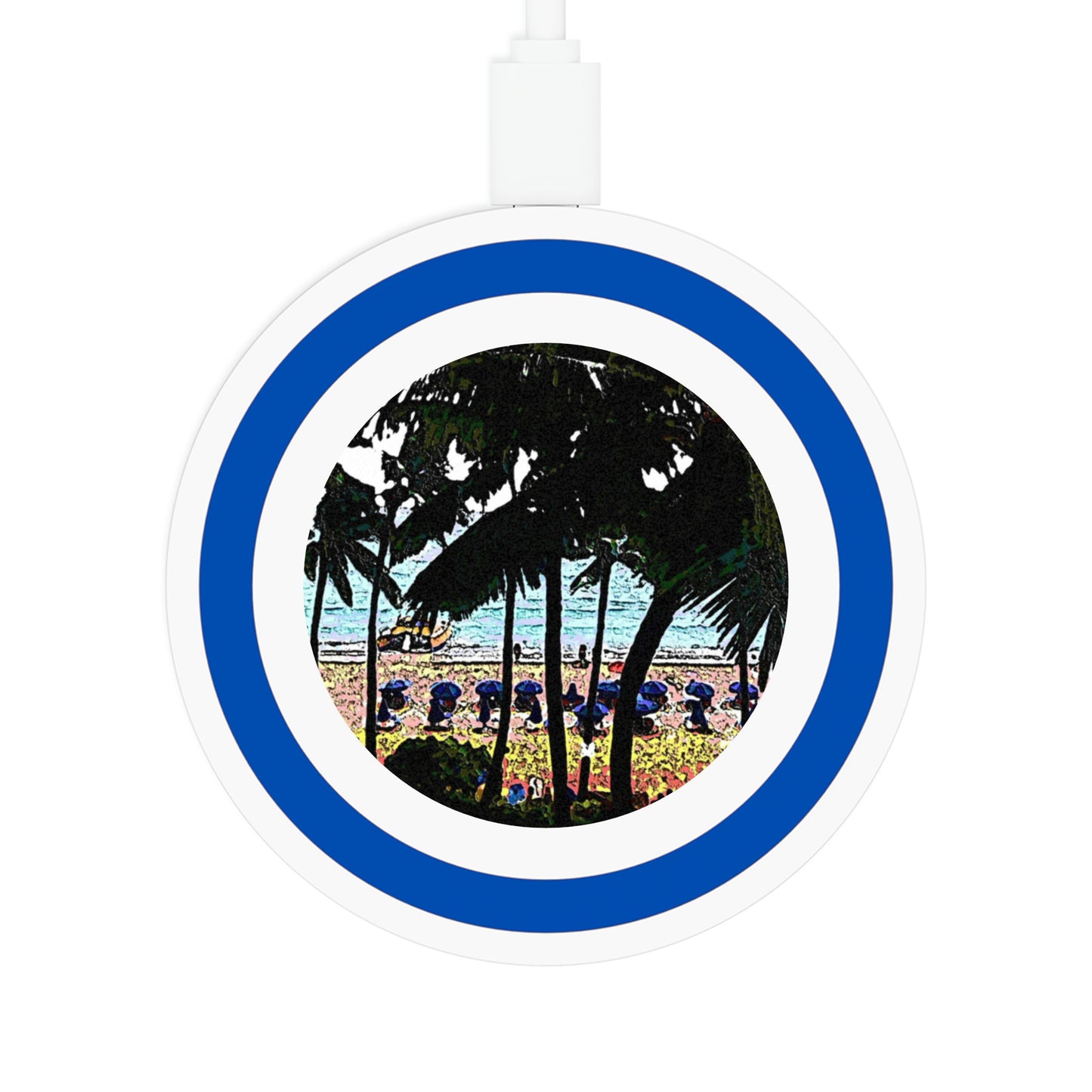 Quake Wireless Charging Pad ... "A Beautiful Beach Amongst The Palms" ... The Outrigger Waikiki, Honolulu, Oahu ... Original Works ...